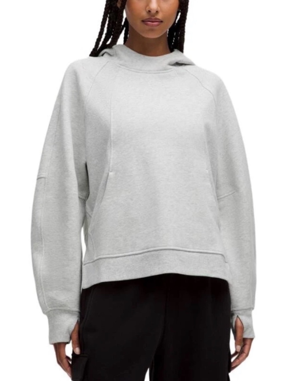 Lululemon Scuba Oversized Side-Slit Heathered Core Ultra Lt Grey Hoodie XL/XXL
